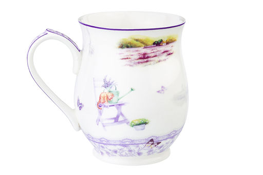 Кружка 350 мл 11,5*8,2*10 см Лаванда бочонок, NEW BONE CHINA - Elan gallery фото 4