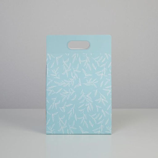 Цена за 2 шт. Переноска для цветов Love, голубая, 24×12.5×37 см