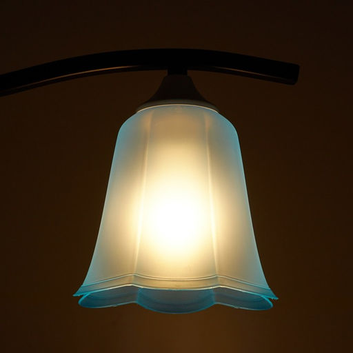 Цена за 2 шт. Плафон универсальный «Цветок», Е14/Е27, синий, 14×14×13 см