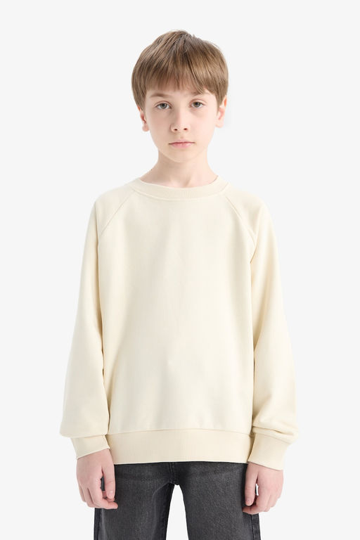 Bisiklet Yaka Basic D_z Okul Sweatshirt Erkek _ocuk - Defacto фото 4