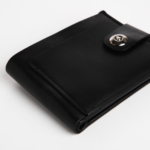 Портмоне мужское на магните, отдел для купюр, для карт, для монет, чёрное