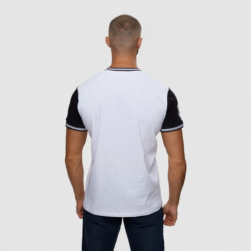 Футболка мужская, цвет белый/принт МИКС, размер L