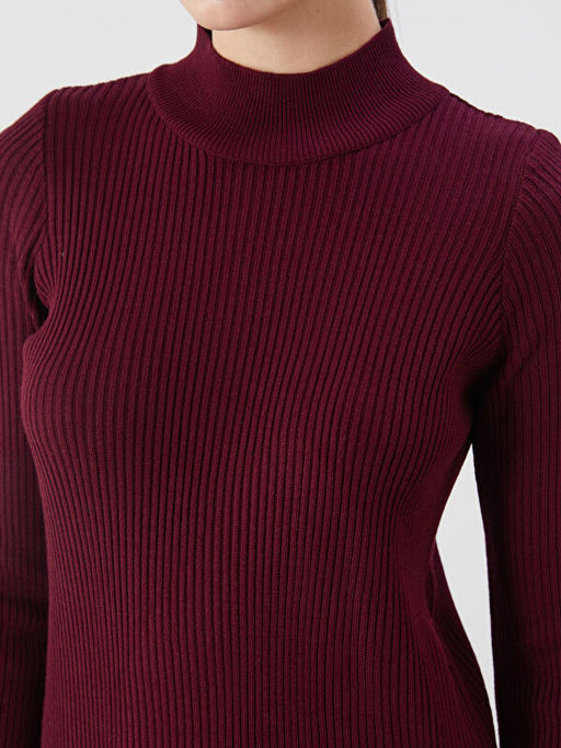 Yar?m Bal?k?? Yaka Triko Elbise