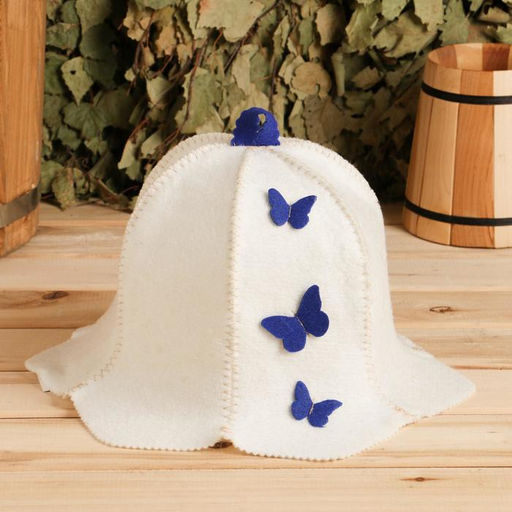 Шапка для бани Шляпа.Бабочки МИКС - Добропаровъ фото 4