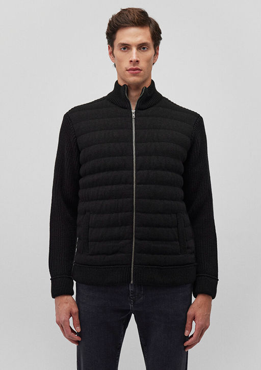 Fermuarl? Triko Ceket - Mavi фото 3