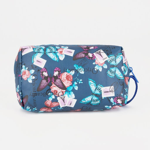 Цена за 3 шт. Косметичка дорожная на молнии, с ручкой, цвет синий - Simaland фото 2