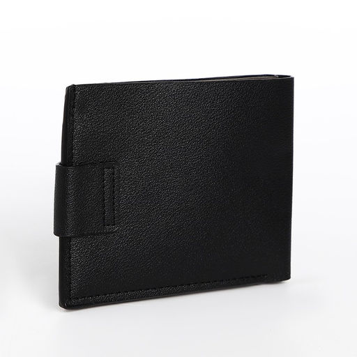 Портмоне мужское на магните, отдел для купюр, для карт, чёрное