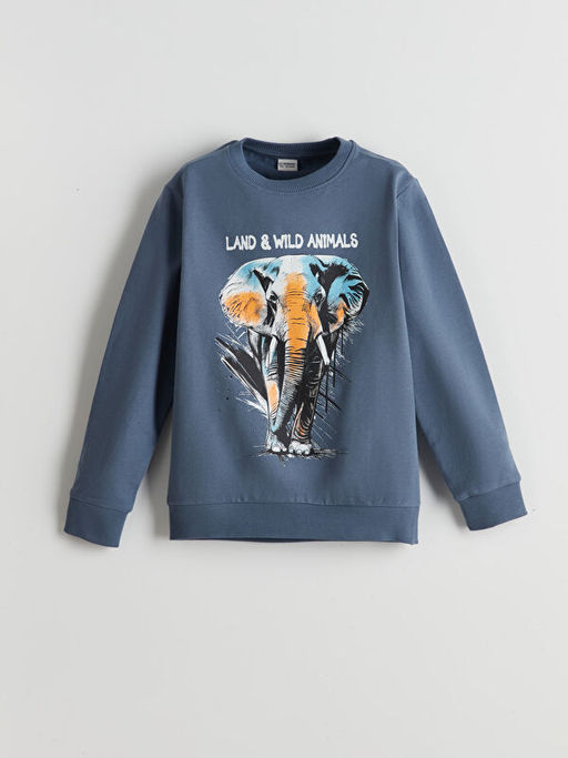 Bisiklet Yaka Erkek ?ocuk Sweatshirt