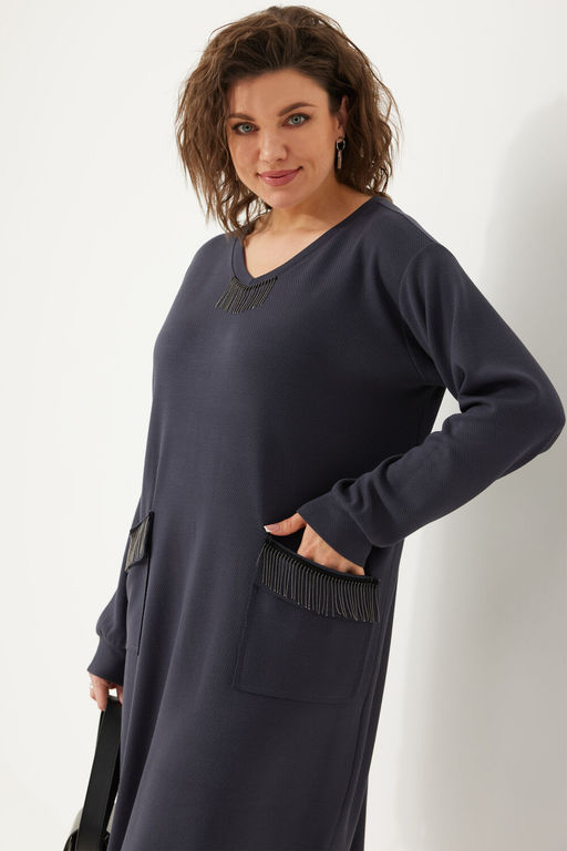 Платье BegiModa 1044 графит фото 6