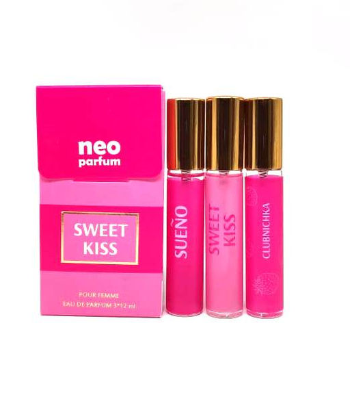 Ж NEO Парфюм/вода-ручка 12мл Набор 3 п/в "Сладкий Поцелуй" (Clubnichka+Sueno+Sweet Kiss)