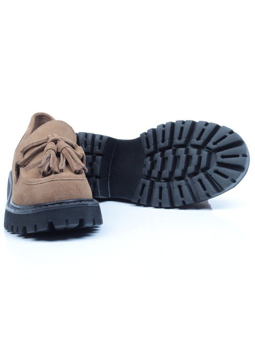 5929-5 BROWN Лоферы женские - No name фото 16