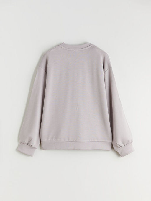 V Yaka K?z ?ocuk Soft Touch Sweatshirt