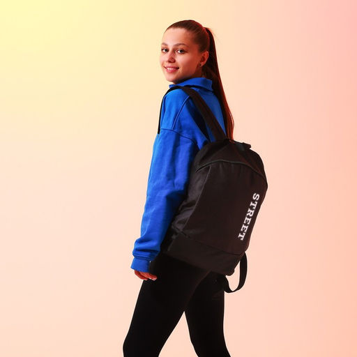 Рюкзак школьный текстильный Street, 46×30×10 см, вертикальный карман, чёрный