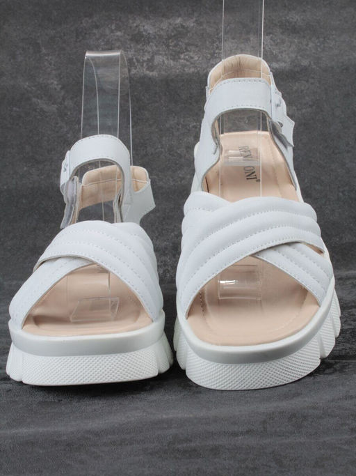 08-PED168-1 WHITE Босоножки женские (натуральная кожа)