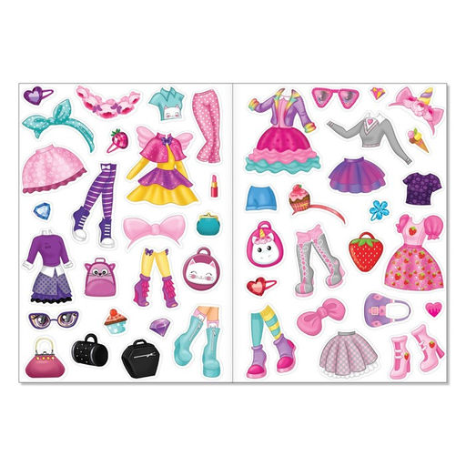 Наклейки многоразовые Одень куколку, формат А4 - Буква-ленд фото 3