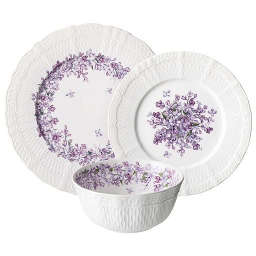 НАБОР ПОСУДЫ ОБЕДЕННЫЙ LEFARD LILAC НА 4 ПЕР. 12 ПР.