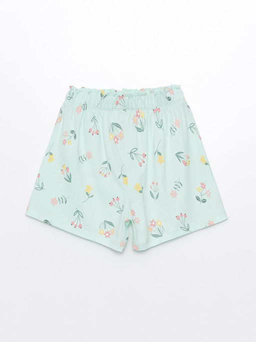Beli Lastikli ?i?ekli K?z ?ocuk Pijama ?ort - Waikiki фото 2