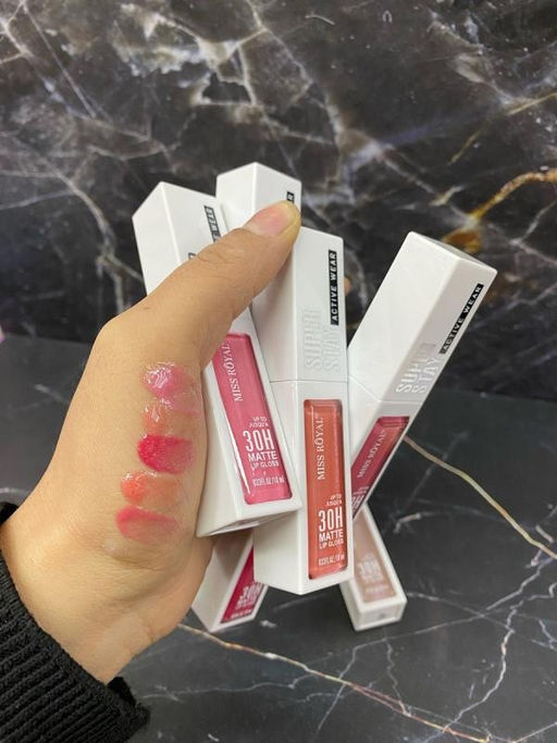 Набор перламутровых блесков для губ Miss Royal Lip Gloss Liquid, 6 шт