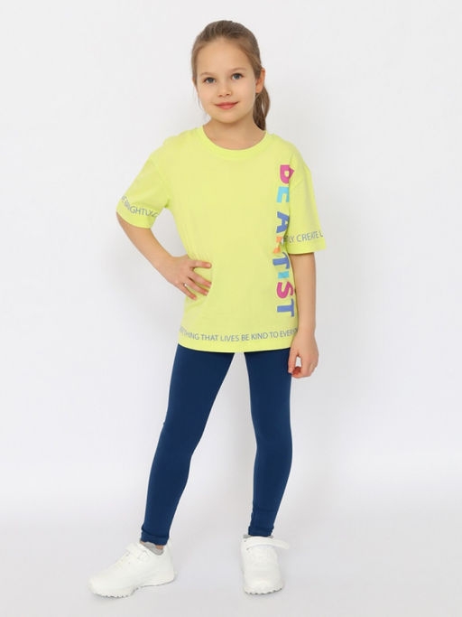CRB wear/CSJG 63756-36-394 Футболка для девочки,лайм/Ex.Cherubino  фото 2