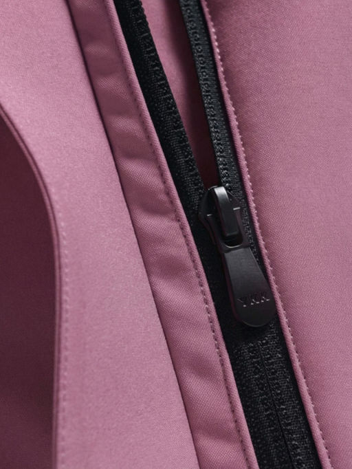 Парка женская софтшелл виндстоппер удлинённая с капюшоном малинового цвета 9614_1M