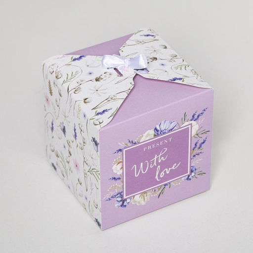 Цена за 2 шт. Коробка подарочная складная, упаковка, «With love», 12 х 12 х 12 см