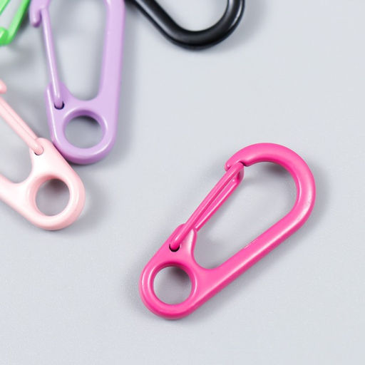 Цена за 5 шт. Основа для брелока карабин металл Фокси МИКС 0,7х1,4х3,1 см - Арт узор фото 3