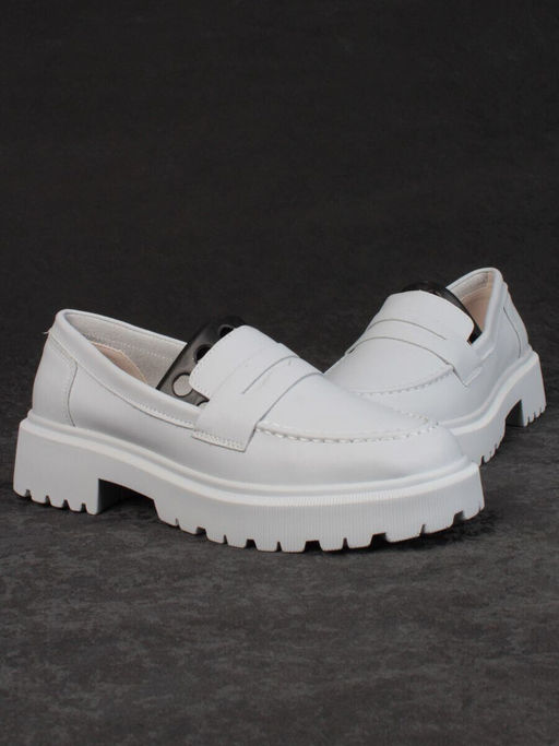 03-PDD178-5 LT. GRAY Полуботинки женские (натуральная кожа)