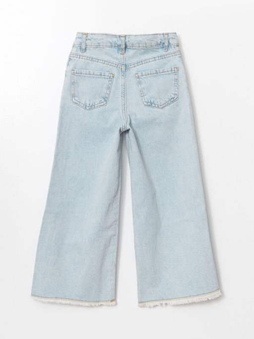 Beli Ayarlanabilir Lastikli Mickey Mouse Bask?l? K?z ?ocuk Jean Pantolon