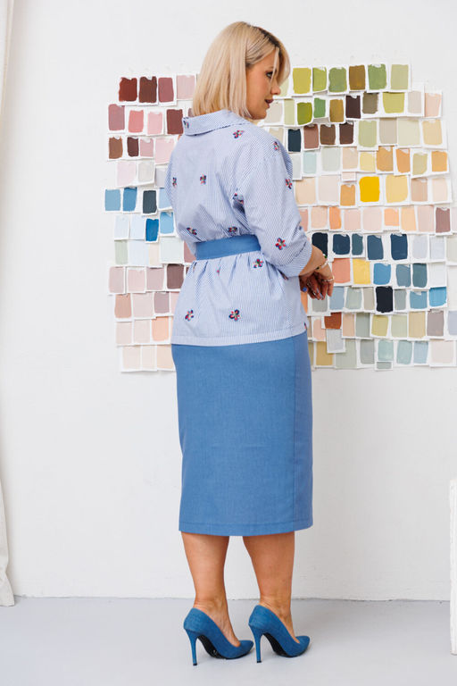 Костюм Anastasia 1082 полоска/деним фото 2