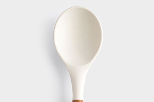 Ложка сервировочная, 32 см, силикон/дерево, молочный, Wenge - Anna lafarg фото 5