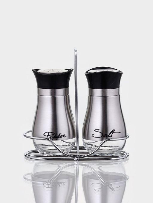 Набор для специй "Сияние.Silver", 2 шт, на подставке