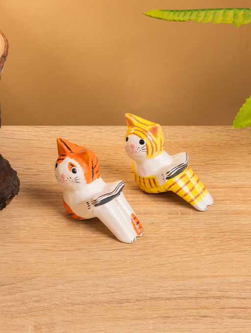 Сувенир «Кошка с книгой», 7×3×5 см, дерево, МИКС