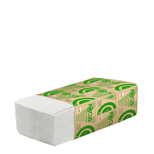 ///Полотенце бум. ФОКУС ECO 1сл 23*23см 250л V-сложения арт. 5049976 (ПРОДАЕТСЯ КРАТНО УПАКОВКЕ) - Полимербыт фото 3