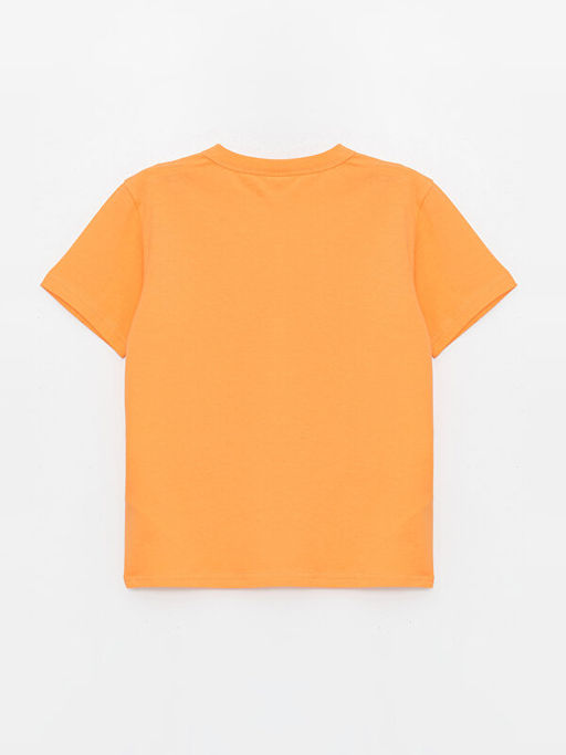 Bisiklet Yaka Bask?l? K?sa Kollu Erkek ?ocuk Ti??rt - Waikiki фото 2