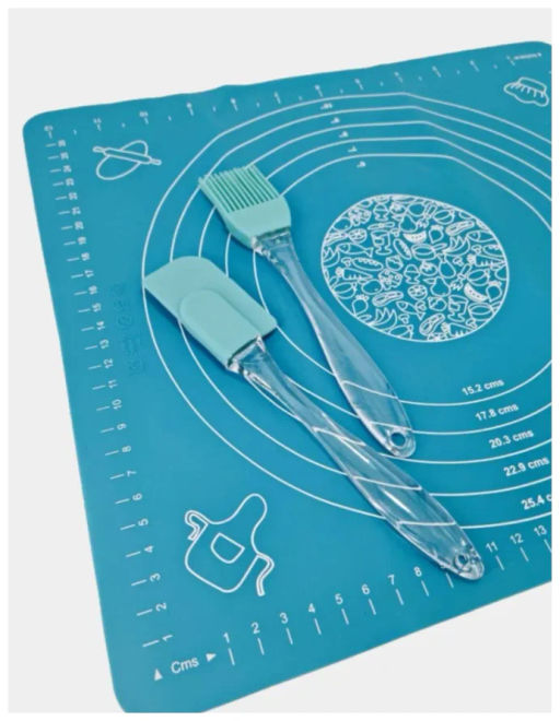 Набор для выпечки CLASSICA 3 предмета: кисточка, лопатка, коврик (силикон) арт.103587 - Mallony фото 5