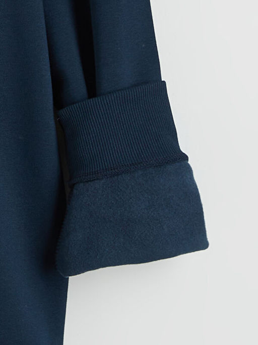 Bisiklet Yaka Erkek Kal?n Sweatshirt