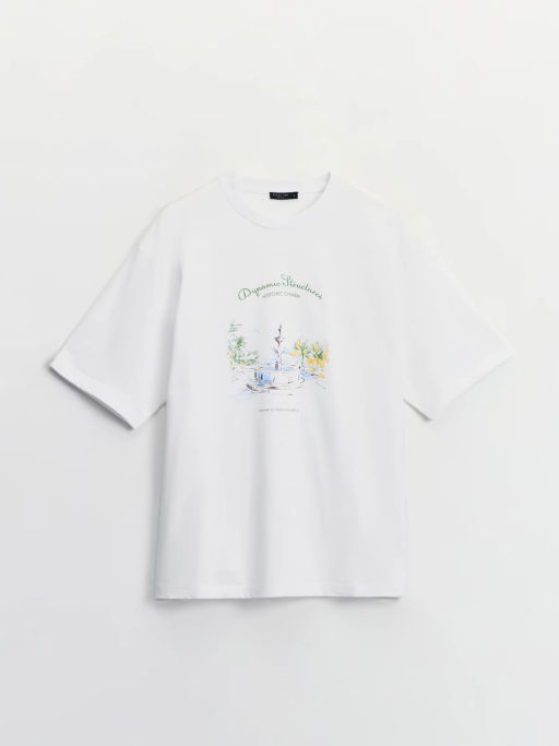 Футболка с принтом из 100% хлопка ZR2605043403-5 / Zarina  фото 8