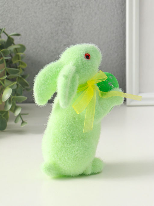 Фигурка пасхальная Мятный заяц с пасхальным яйцом, 6?11?15.5 см