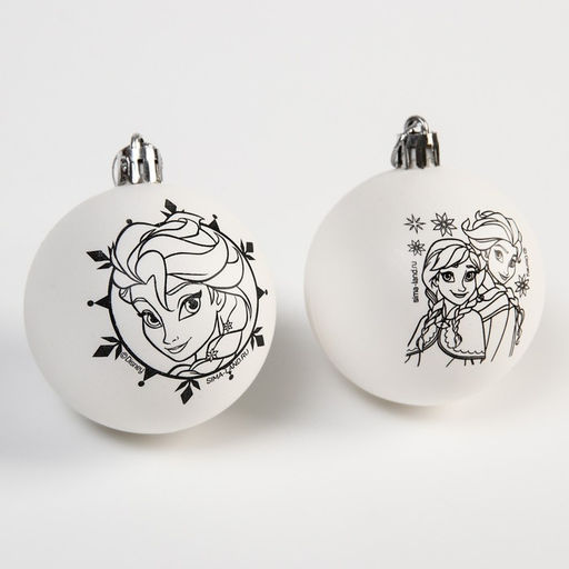 Ёлочные шары под раскраску «Холодное сердце», 2 шт., d=5.5 см, набор для творчества