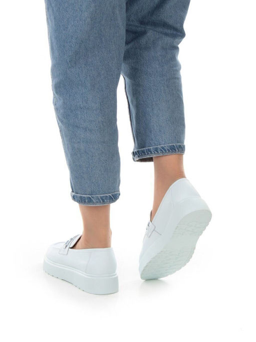 03-PDXL160-5 LT. BLUE Полуботинки женские (натуральная кожа)