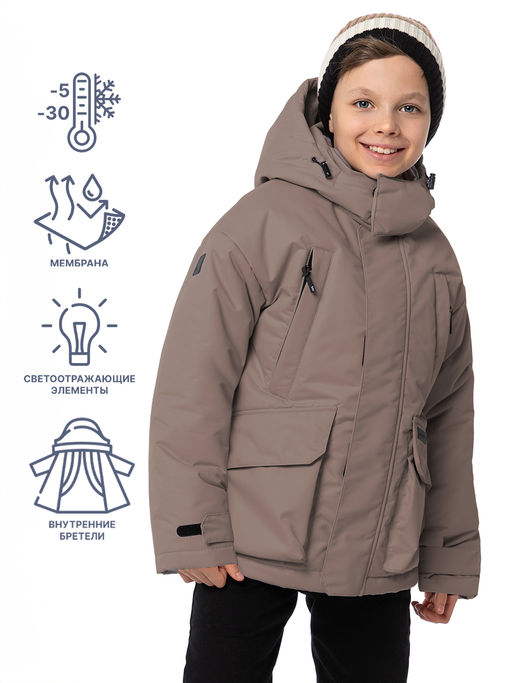 КУРТКА 4з3924 капучино - Nikastyle фото 14