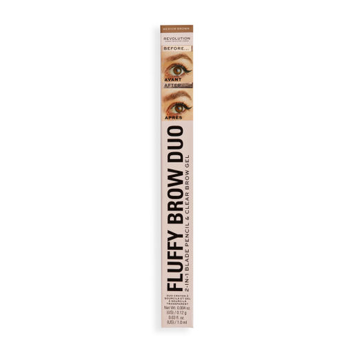 Контурный карандаш для бровей и гель для фиксации Eyebrow pencil Fluffy Brow Filter Duo, Medium Brown 6792226