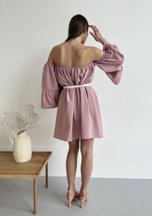 Платье AURA 3208-170 ПЫЛЬНО-РОЗОВЫЙ