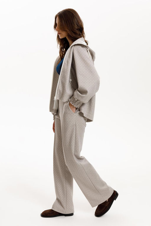 ЕВТ 3300/перламутровое облако,3Д квадраты жакет жен