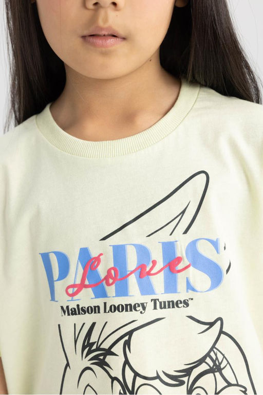 Футболка с короткими рукавами Looney Tunes для девочек - Defacto фото 5