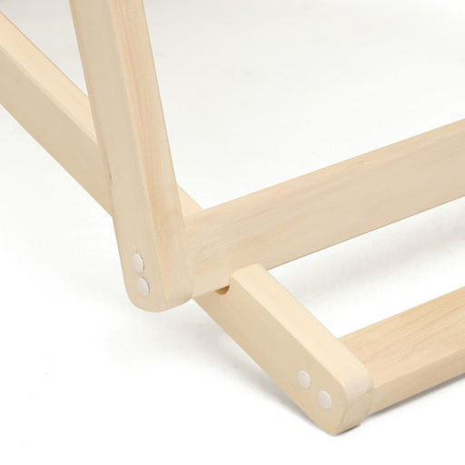 Шезлонг складной, деревянный, с тканью