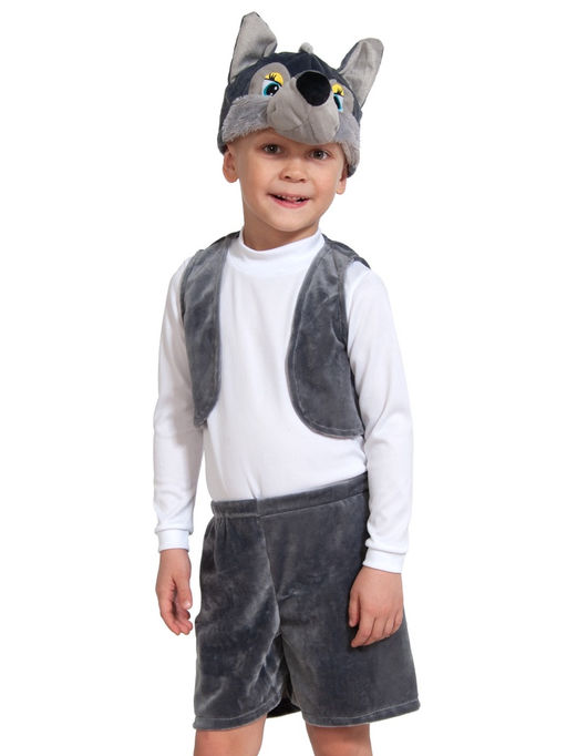 Карнавальный костюм «Волчонок», плюш-лайт, 3-5 лет, рост 92-116 см