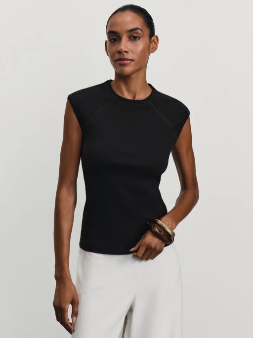 Футболка из хлопка с рукавом реглан / Zarina фото 2