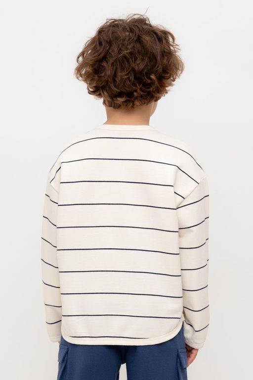 КР 302755/суровый,индиго,полоска к569 джемпер (свитшот) для мал - Crockid фото 4