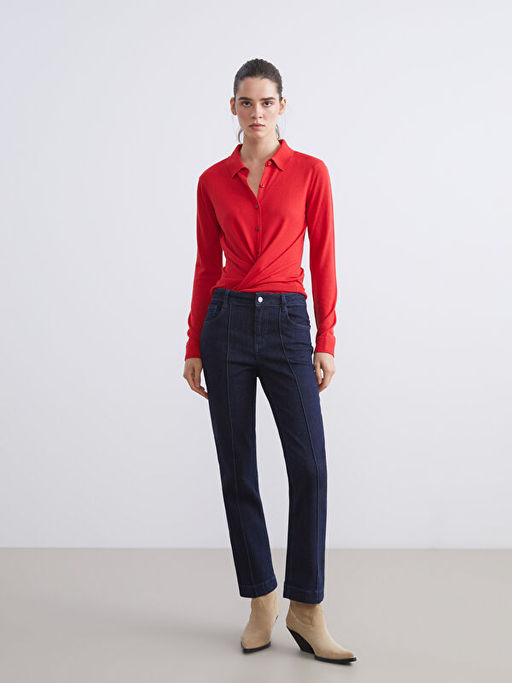 Straight Fit Kad?n Jean Pantolon